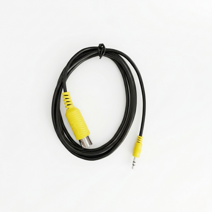 Type A TRS-MIDI adapter cable featuring a 3.5mm TRS jack and a 5-pin DIN connector for hardware synthesizer and MIDI controller setup