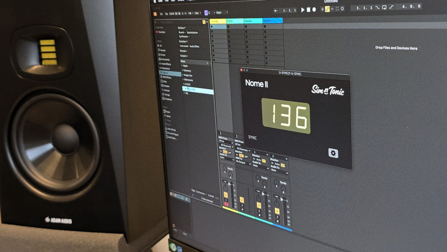 U-SYNC by Sim'n tonic and Reliq instruments synchronizes DAW and music gear